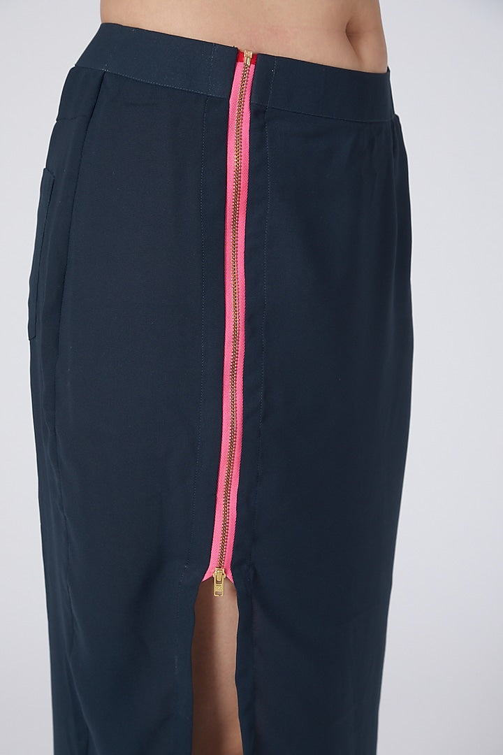 Midnight Blue Pencil Skirt