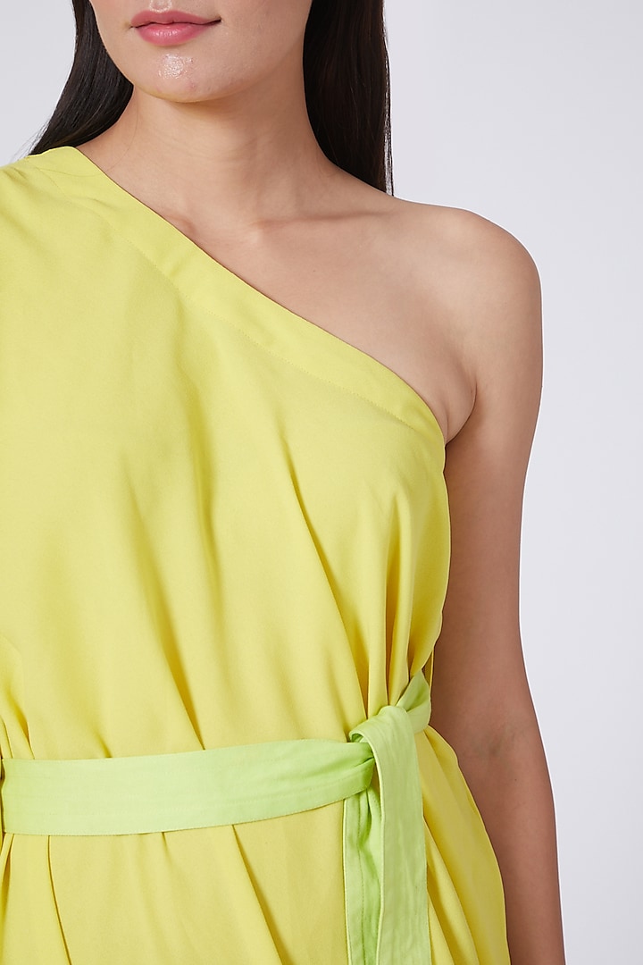 Yellow One Shoulder Dress