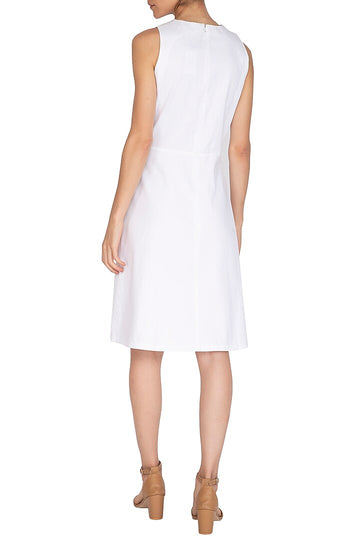 Four Panel White Embroidered Dress