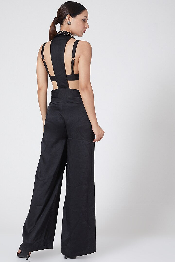 Black Backless Jumpsuit