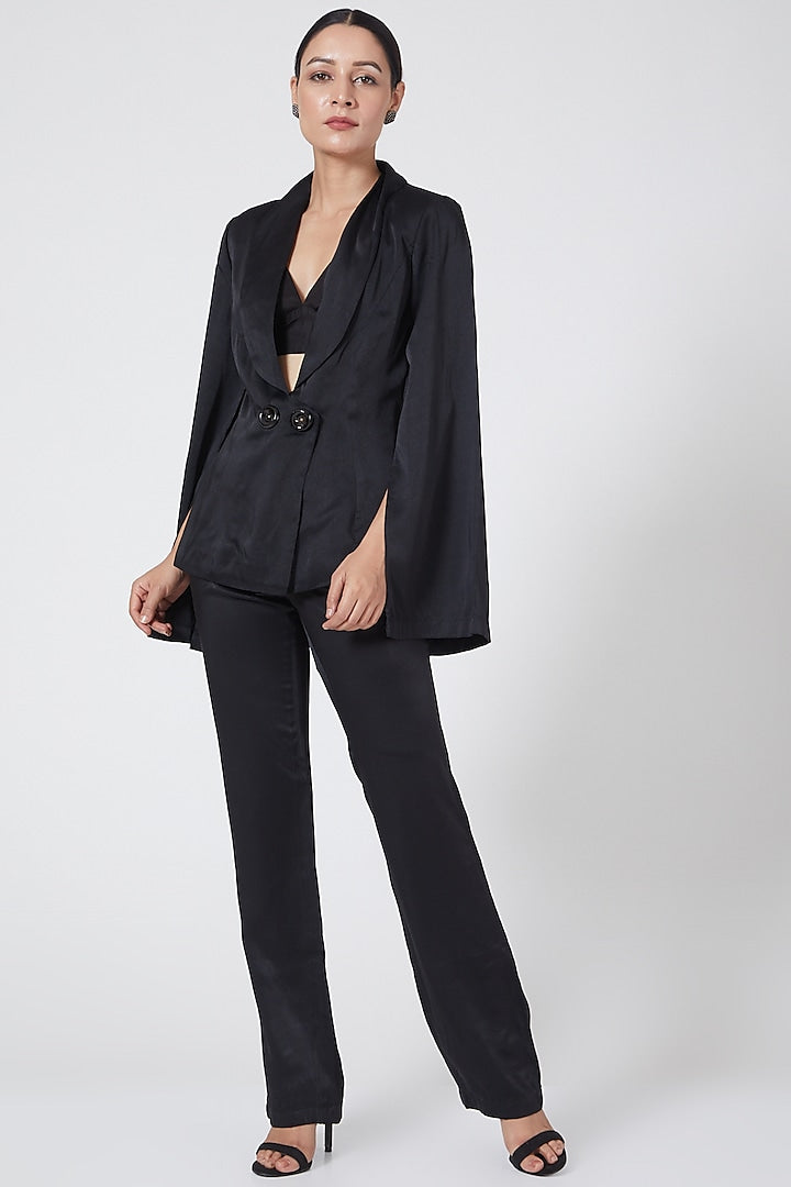 Black  Straight Fit Trouser