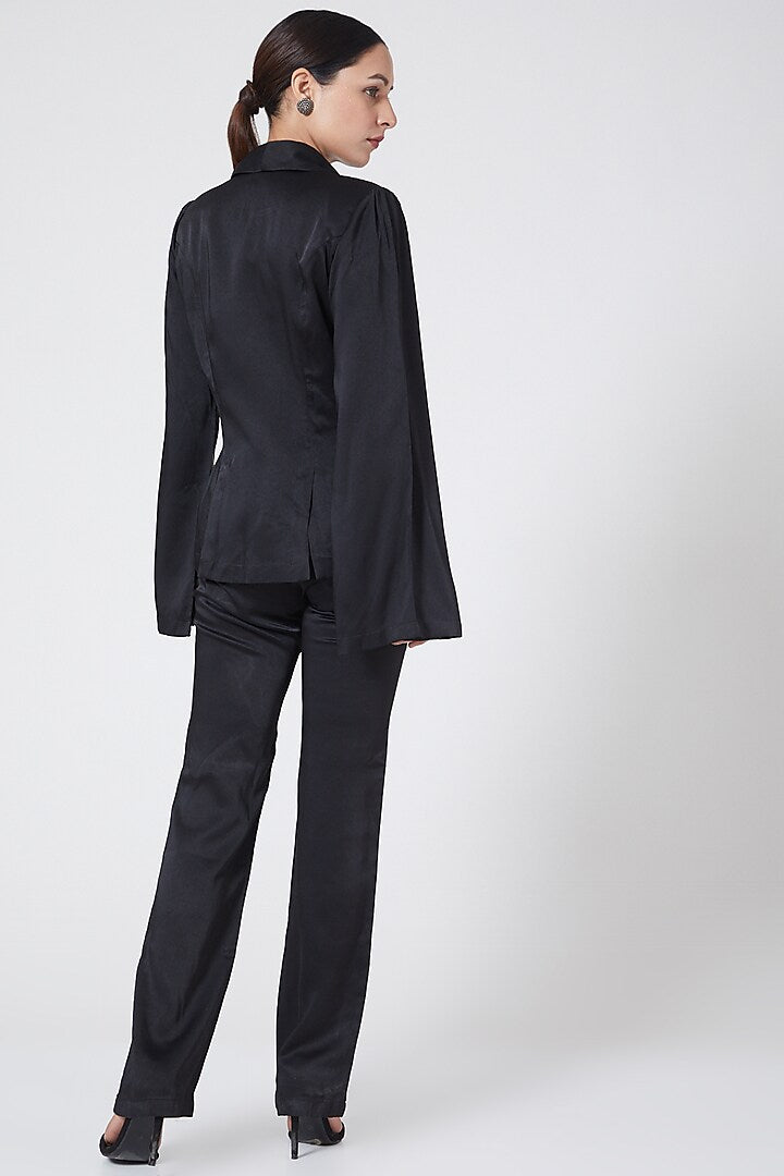 Black  Straight Fit Trouser