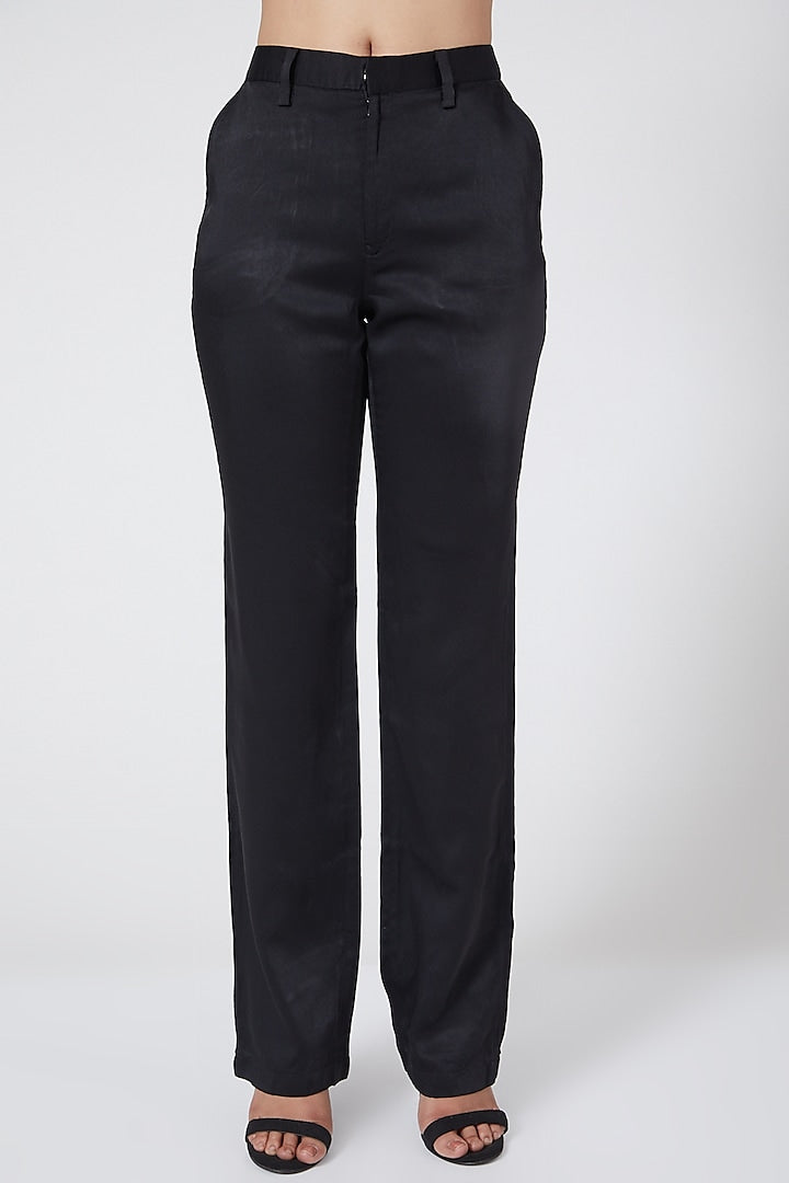 Black  Straight Fit Trouser