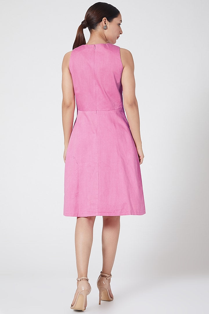 Pink Embroidered Dress