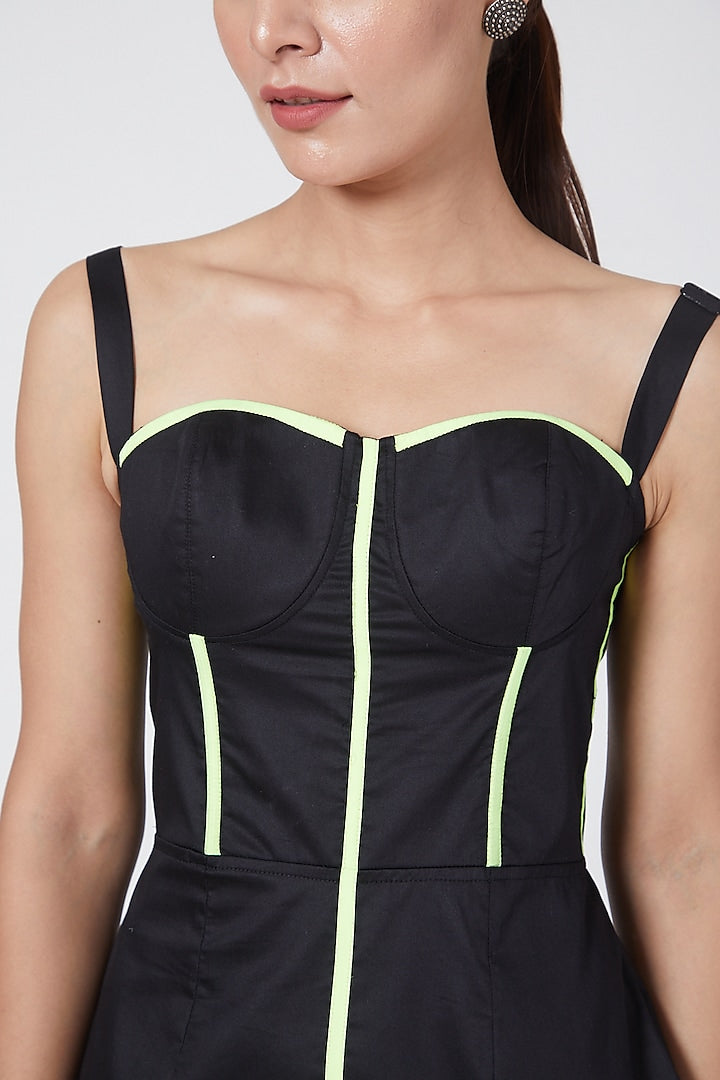 Black Corset Strap Dress