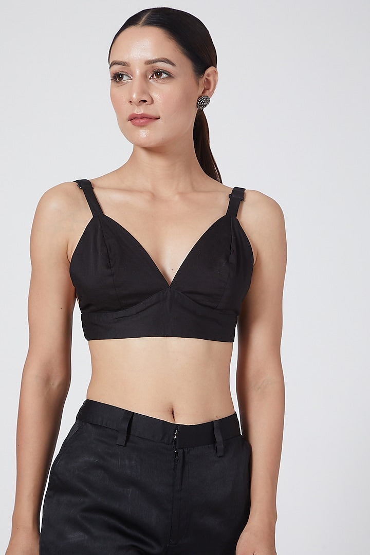 Black Long Line Bralette