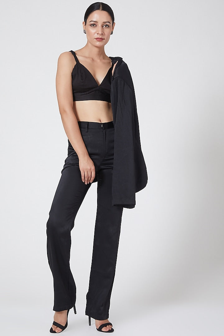 Black Long Line Bralette