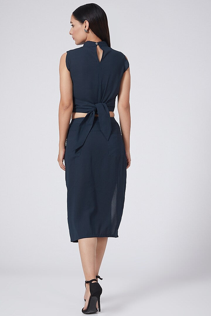 Midnight Blue Pencil Skirt