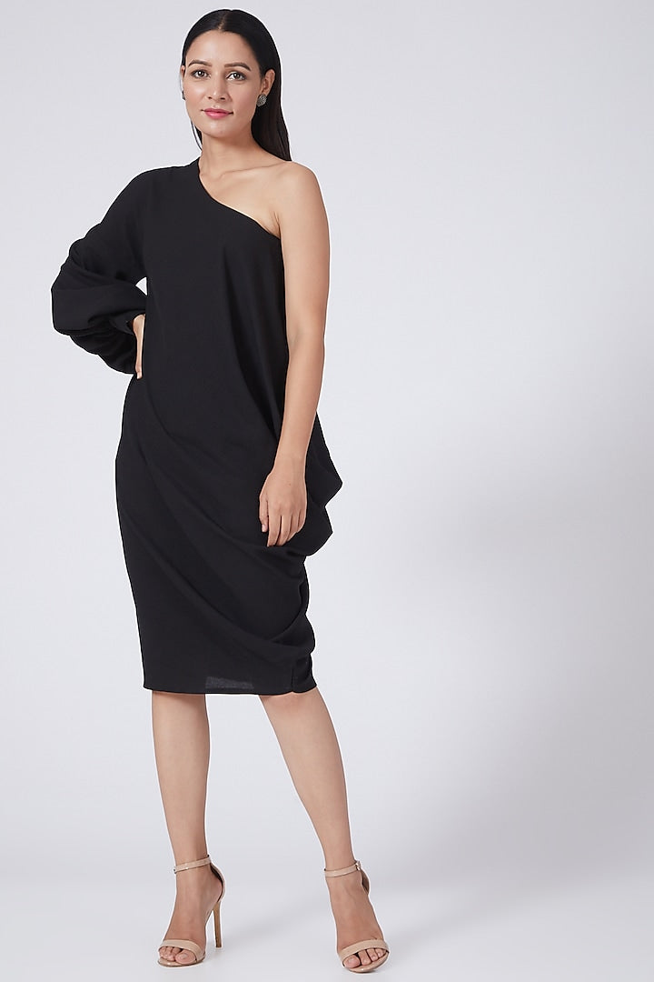 Black  One Shoulder Dress
