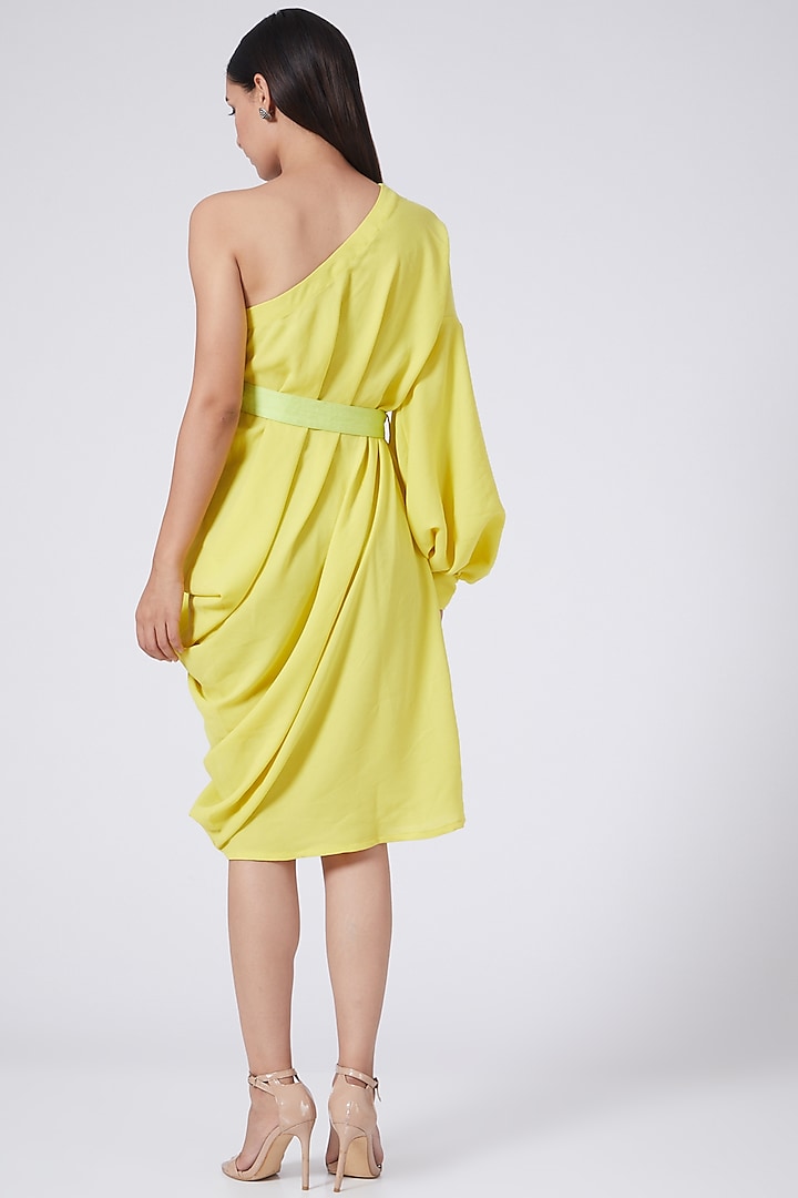 Yellow One Shoulder Dress