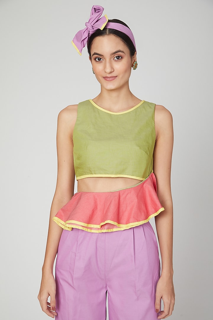 Lilac Mid Waist Flared Pants