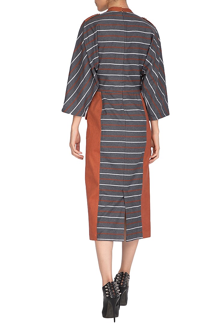Grey Striped Dress