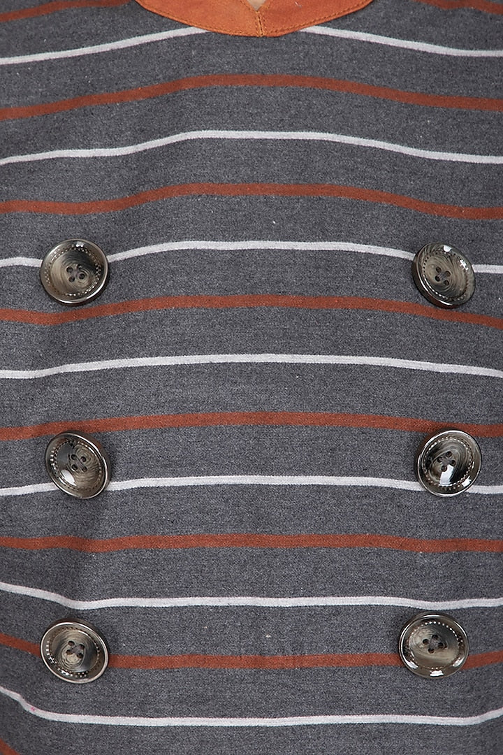 Grey Striped Dress
