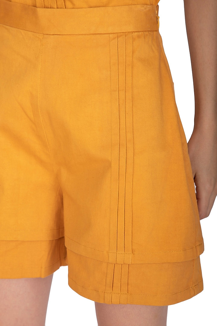 Ochre Tiered Shorts