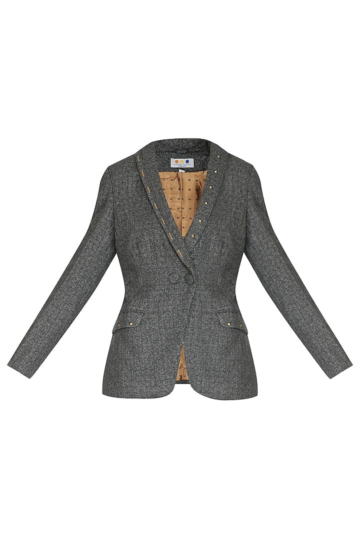 Slate Grey Shawl Collared Blazer