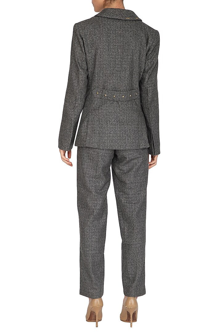 Slate Grey Shawl Collared Blazer