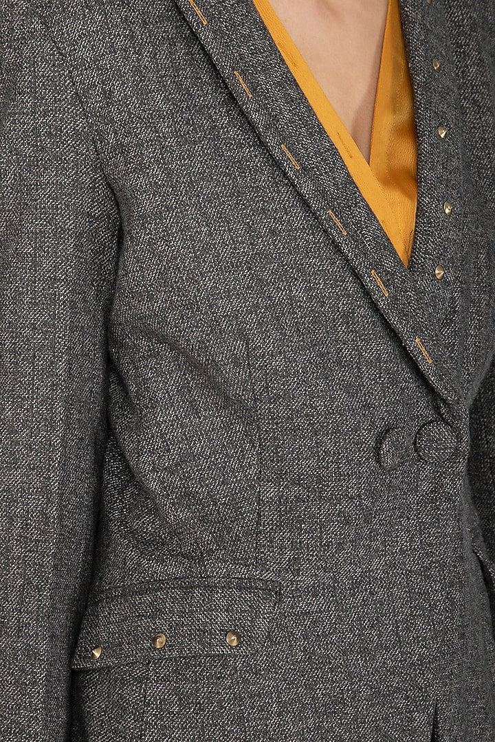 Slate Grey Shawl Collared Blazer