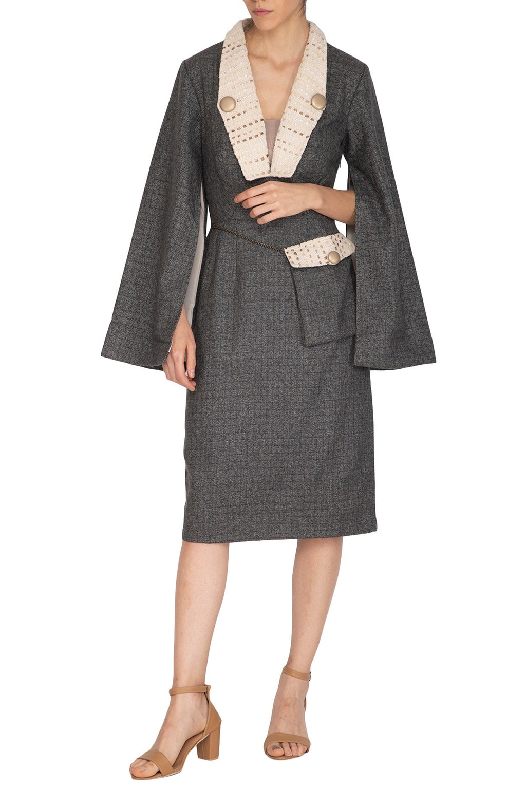 Slate Grey Woolen Dress