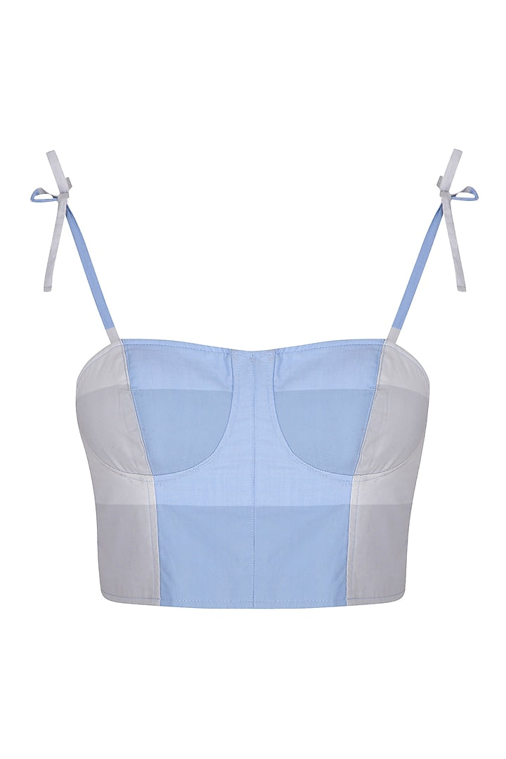 Lavender Blue & Grey Corset Top