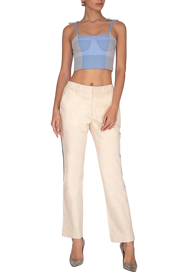 Lavender Blue & Grey Corset Top