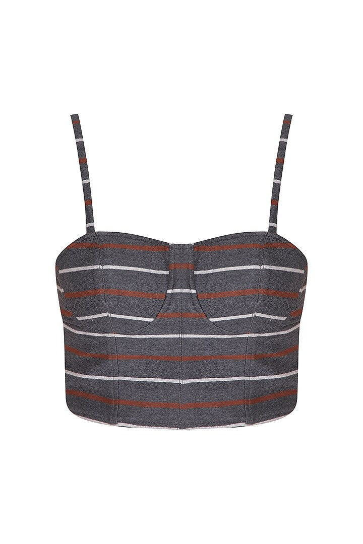 Grey Woolen Corset Top