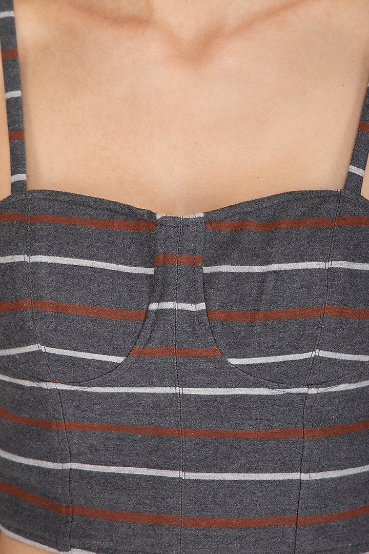 Grey Woolen Corset Top