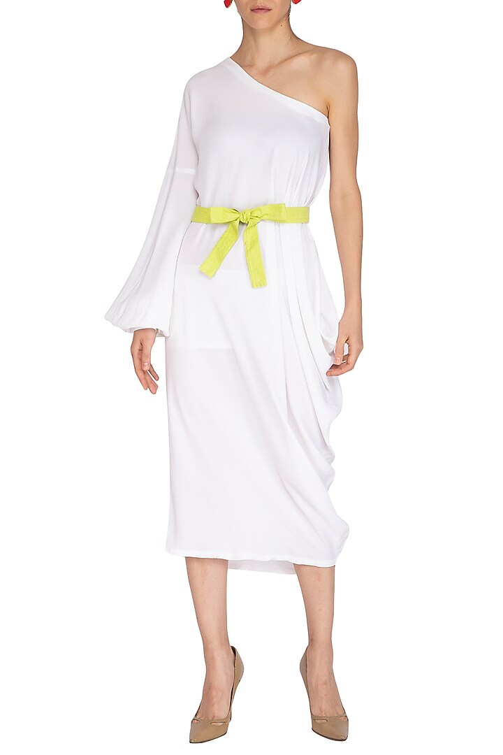 White One Shoulder Dress