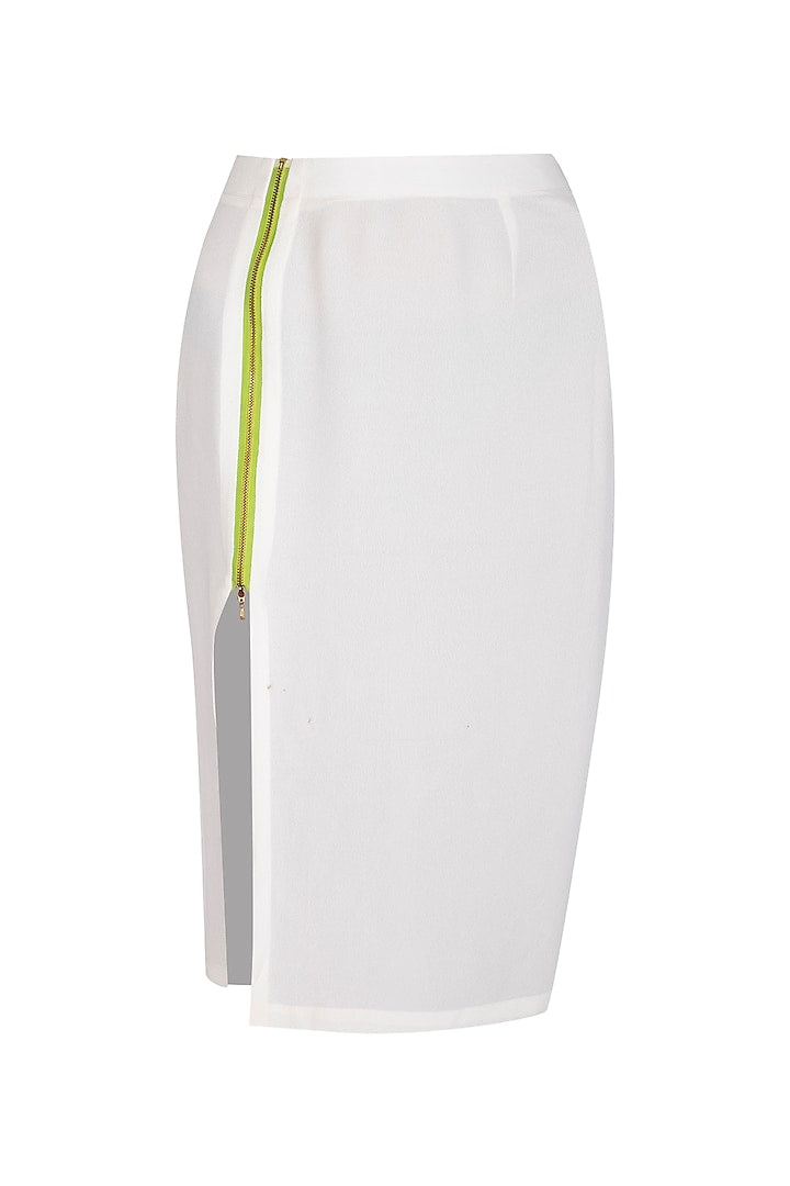 White Mid-Waist Skirt