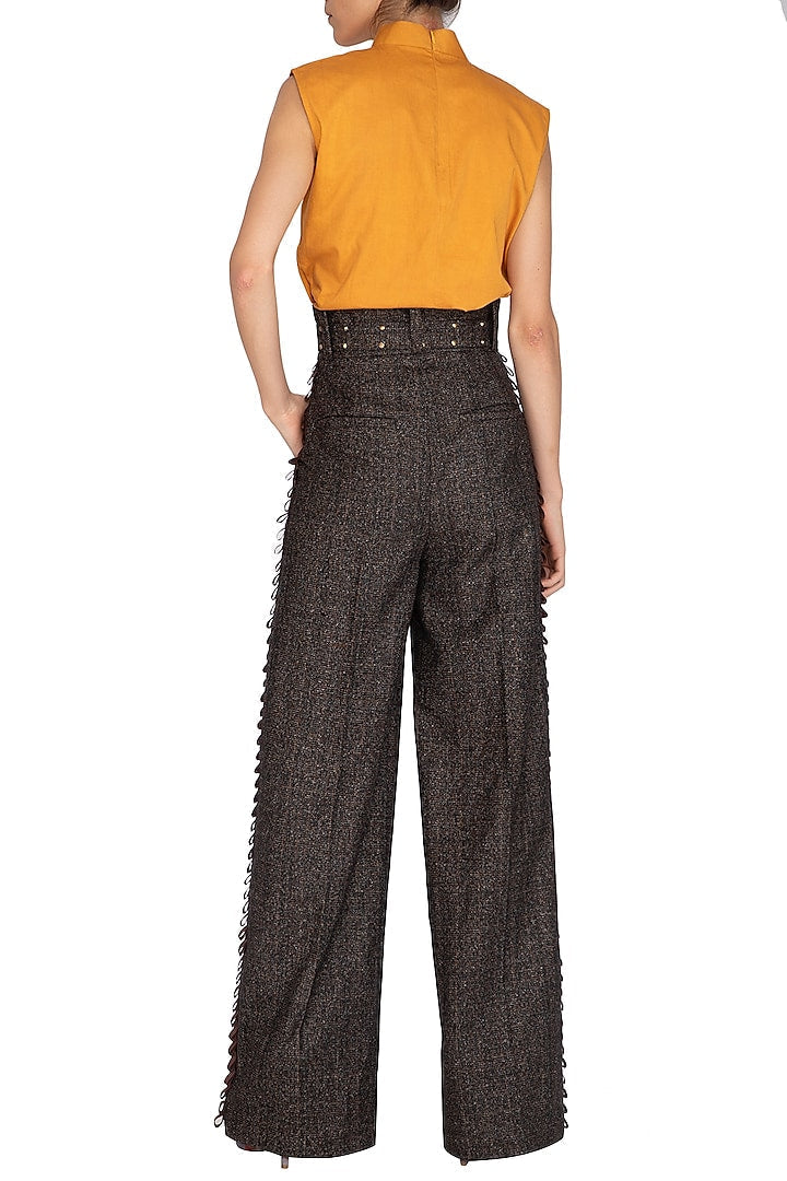 Brown Flared Pants