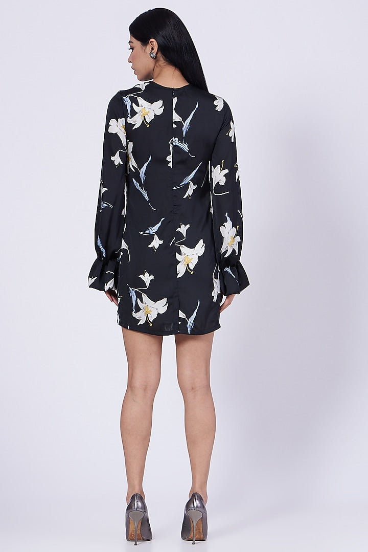 Black Digital Printed Dress