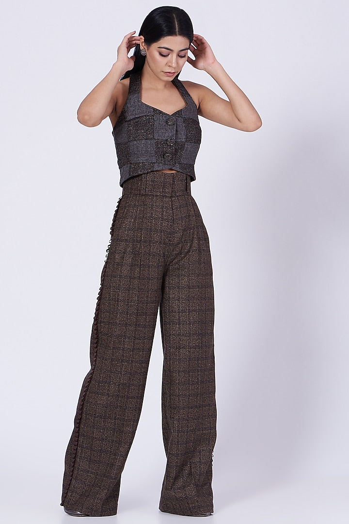 Brown Flared Pants