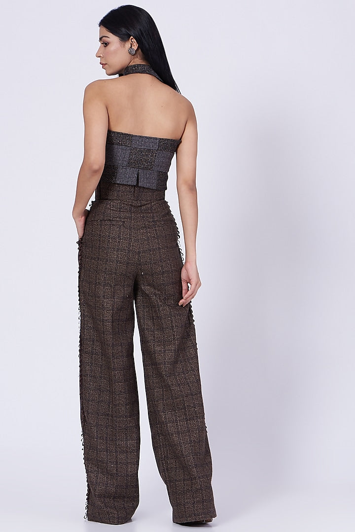 Brown Flared Pants