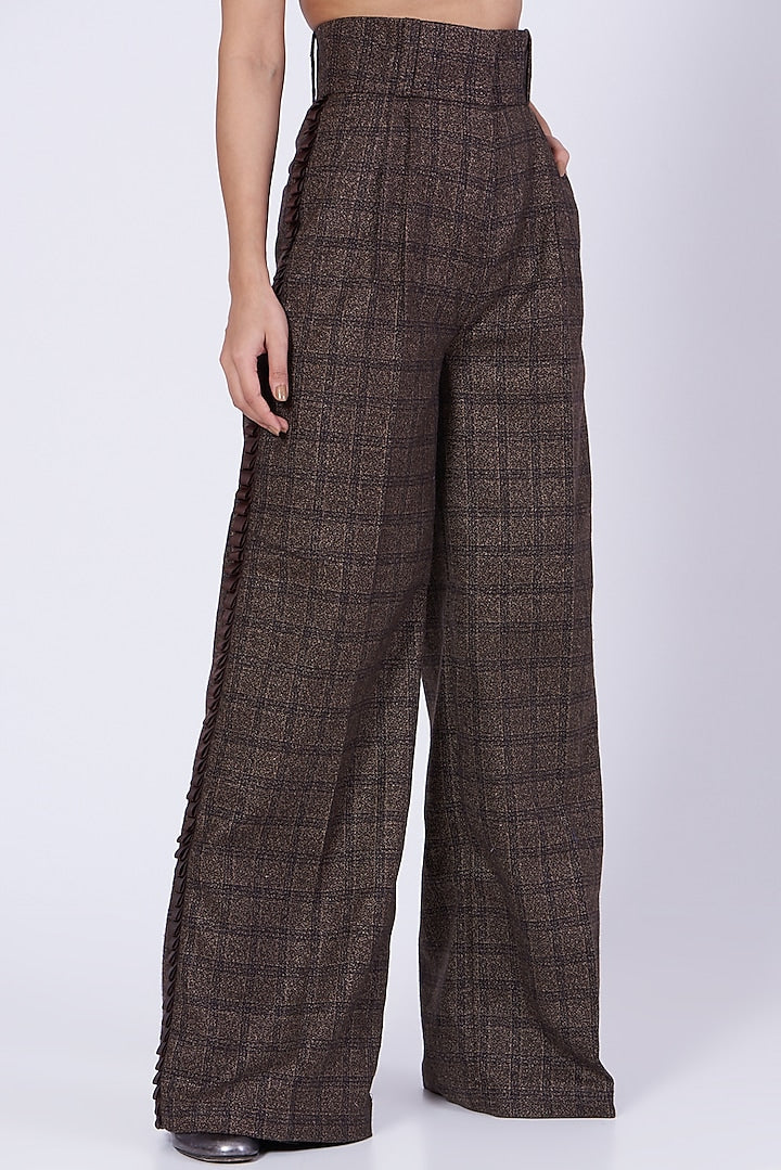 Brown Flared Pants