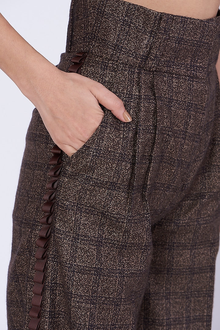 Brown Flared Pants