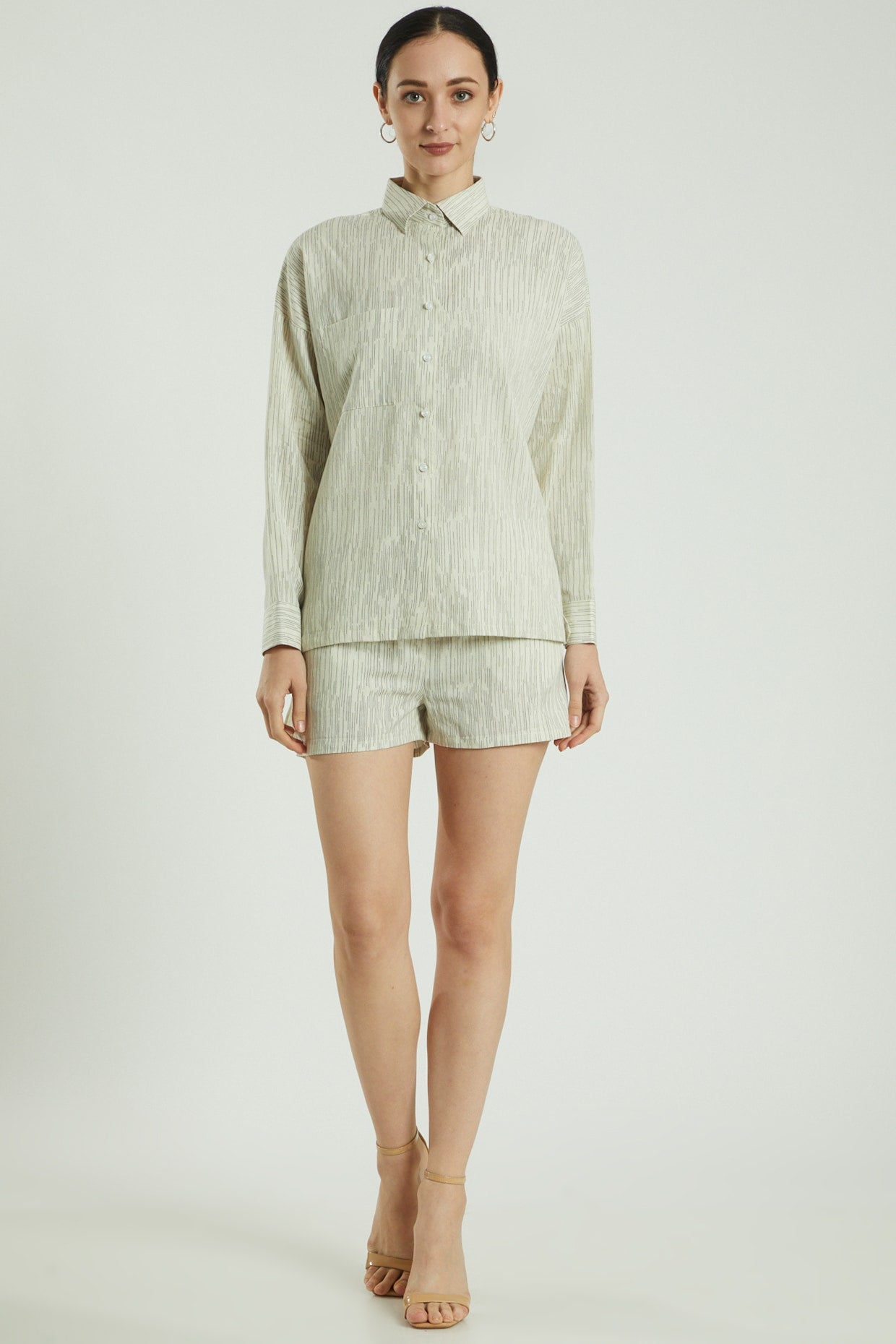 Grey Cotton Linen Shirt