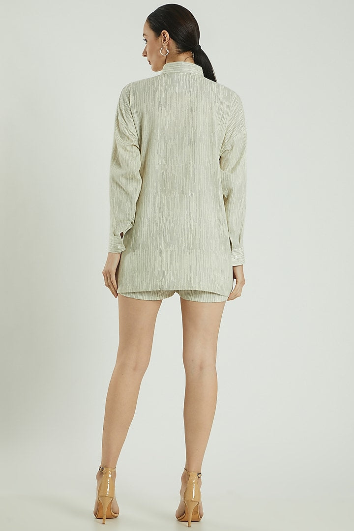 Grey Cotton Linen Shirt