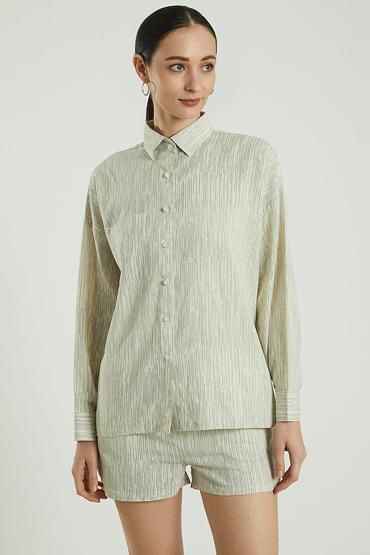 Grey Cotton Linen Shirt