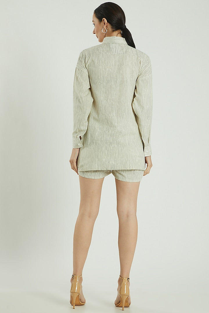 Grey Linen Shorts