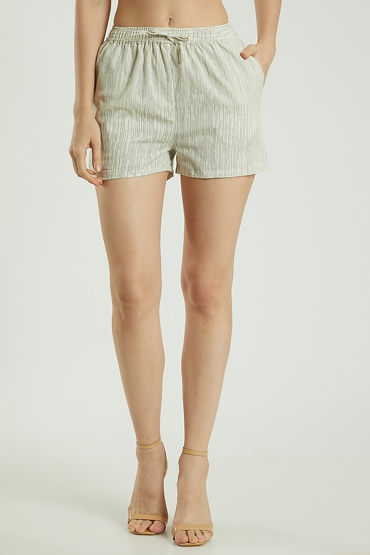 Grey Linen Shorts