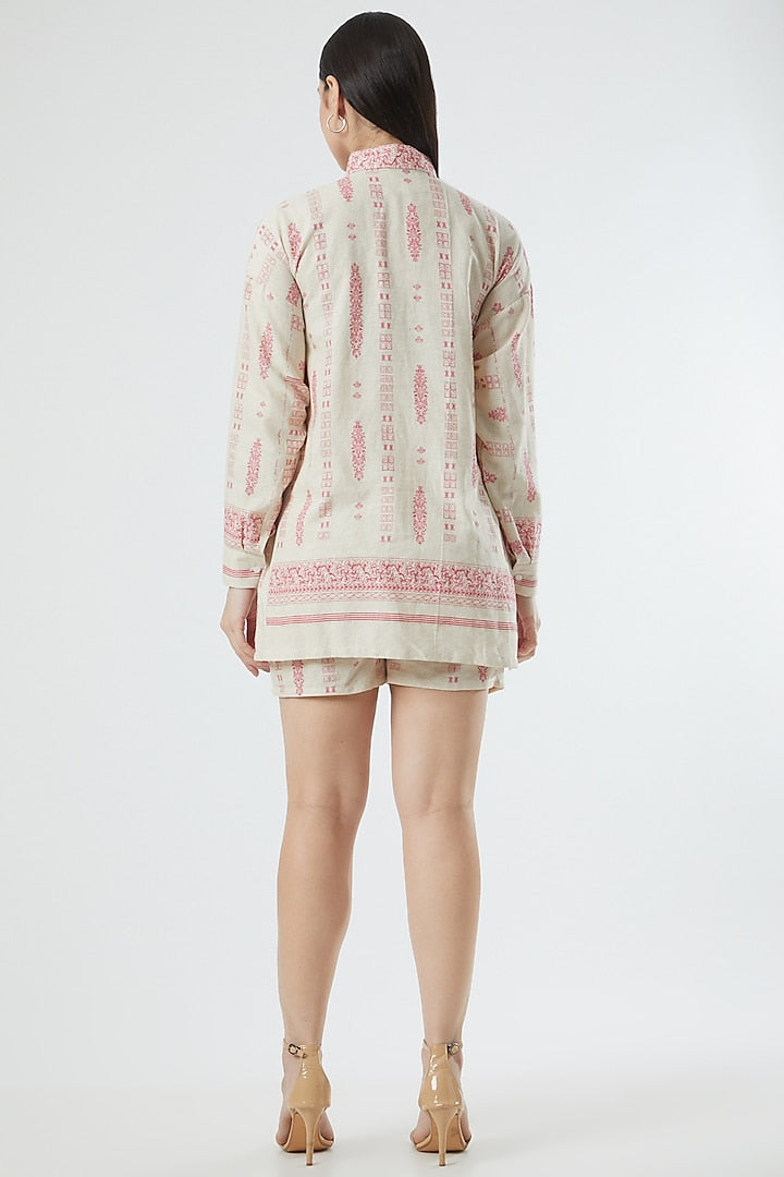 Womens Beige Shorts