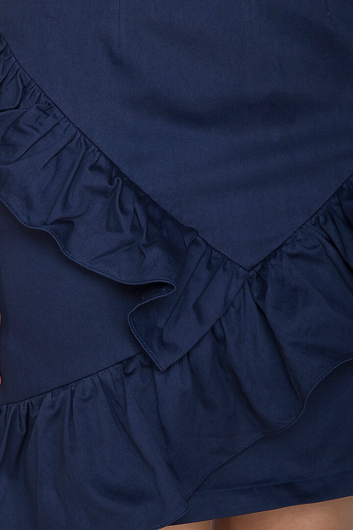 Midnight Blue Ruffled Skirt