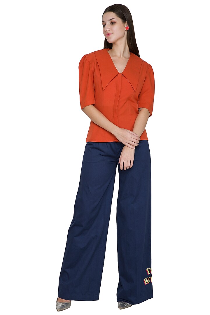 Burnt Orange Collared Shirt