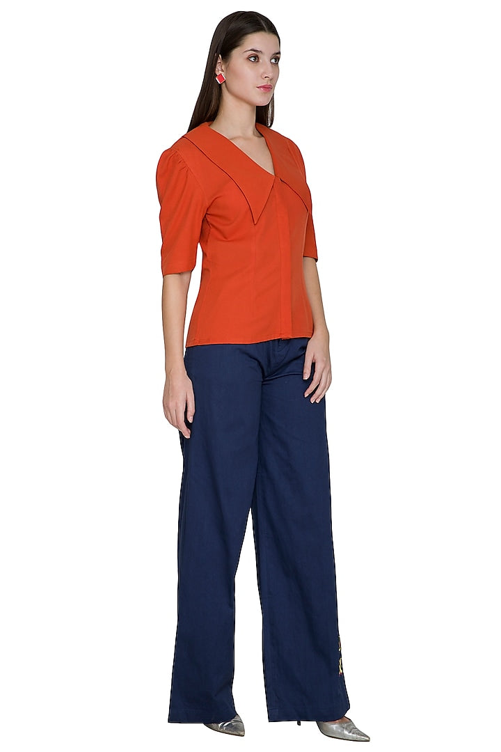 Burnt Orange Collared Shirt