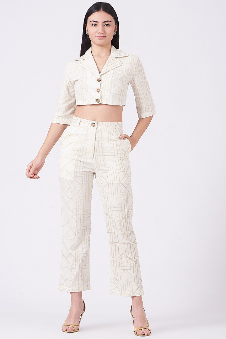 Beige Linen Pants