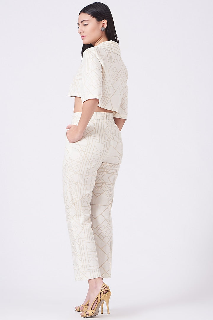 Beige Linen Pants