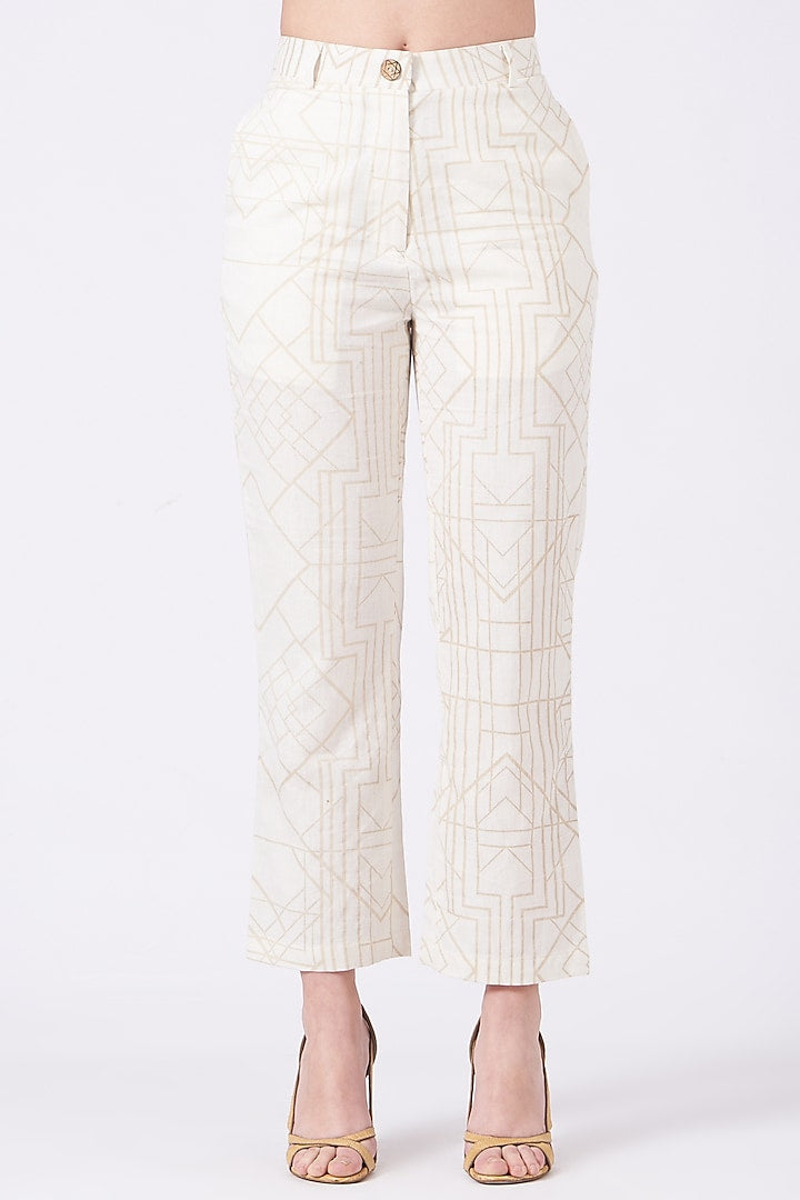 Beige Linen Pants