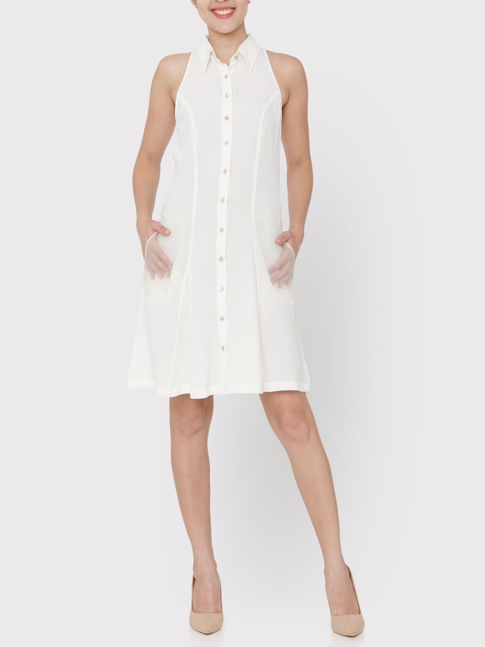 Halter Shirt Dress