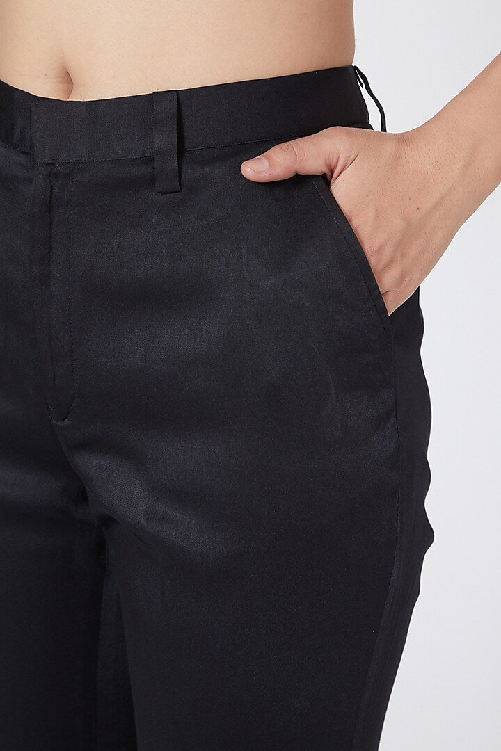 Black  Straight Fit Trouser