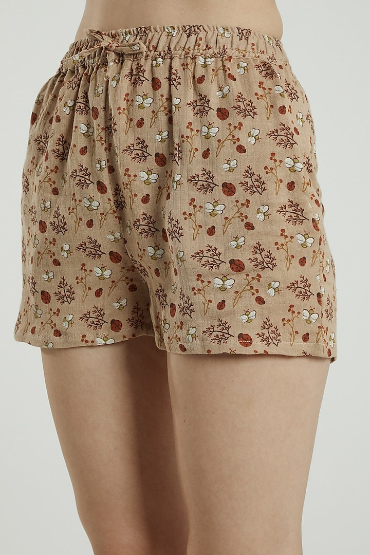 Linen Printed Shorts
