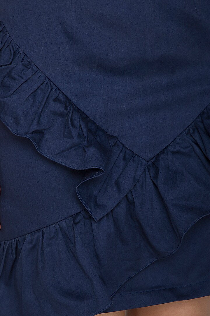 Midnight Blue Ruffled Skirt